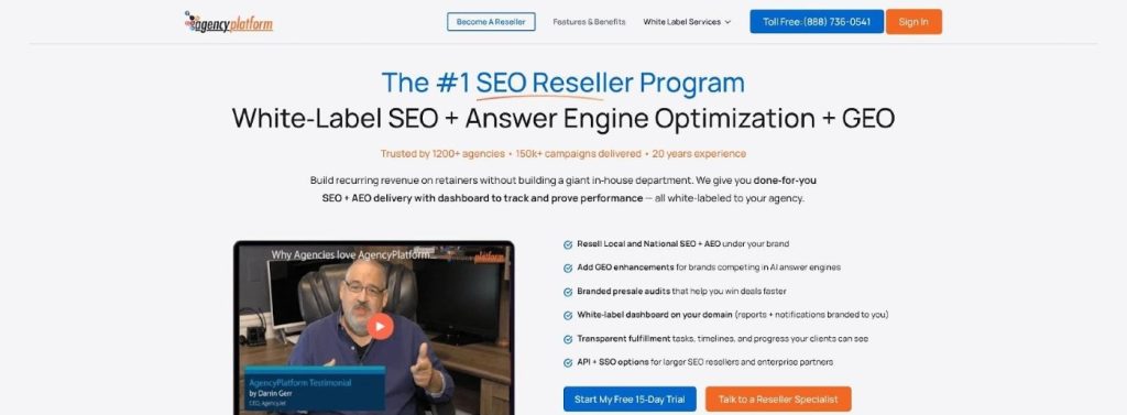 AgencyPlatform white-label SEO