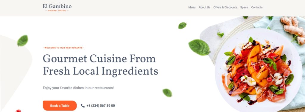 MotoCMS marketing strategy for restaurant