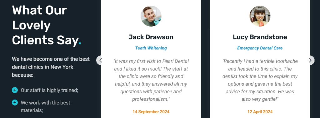 Doctor profile with patient reviews and ratings