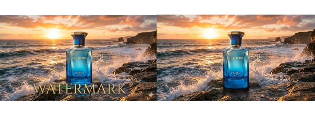 AI watermark removal tool cleaning promotional videos for professional websites