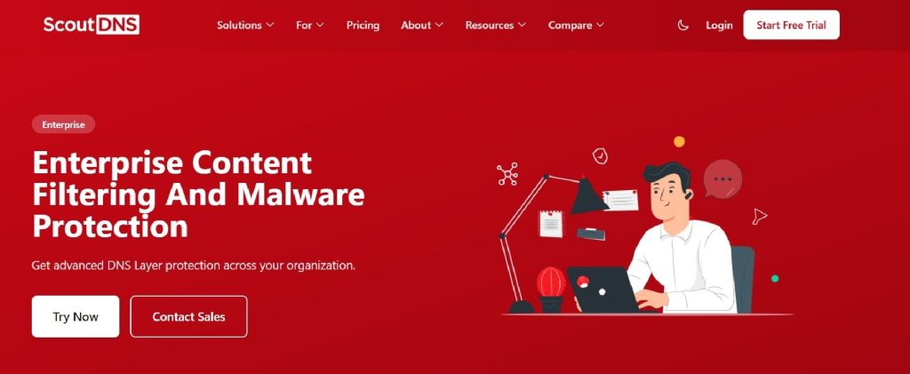 ScoutDNS DNS filtering platform providing enterprise web security and content filtering