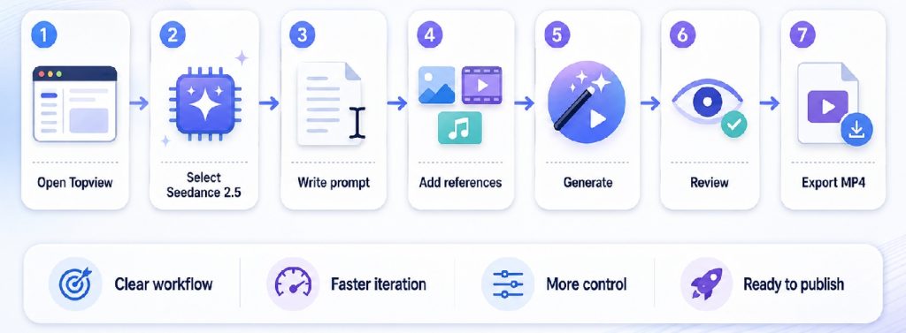 AI video creation workflow