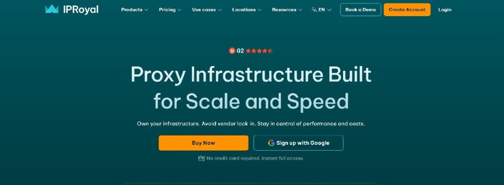 IPRoyal residential, ISP, mobile, and datacenter proxy solutions