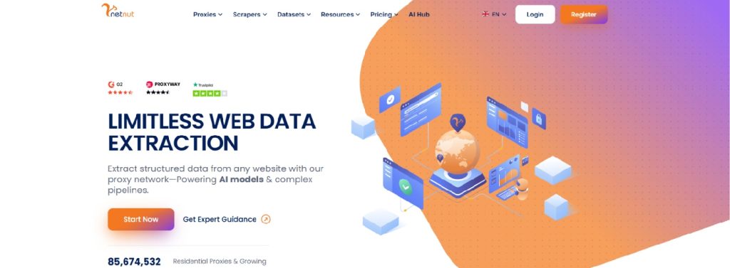 NetNut business proxy platform for large-scale data collection and SEO monitoring