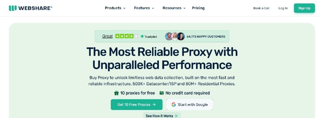 Webshare rotating residential and datacenter proxy platform for businesses