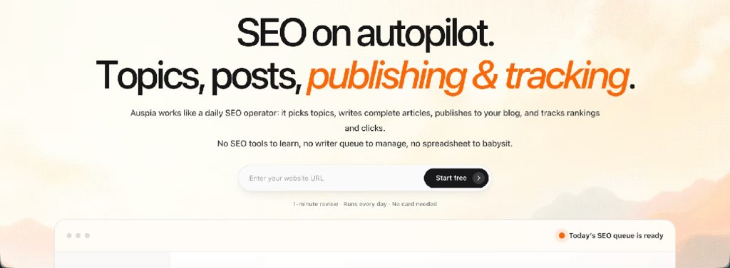 Auspia AI SEO growth tool