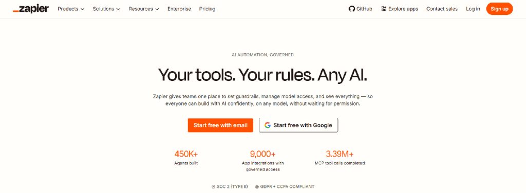 Zapier among web agency tools
