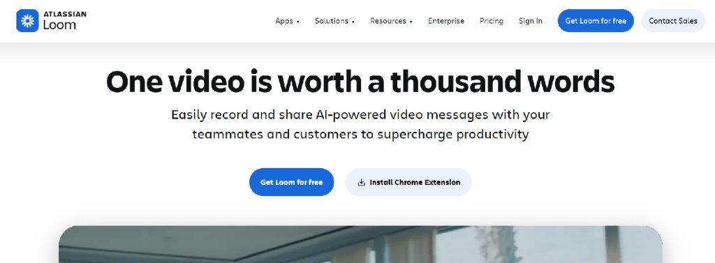 Loom homepage
