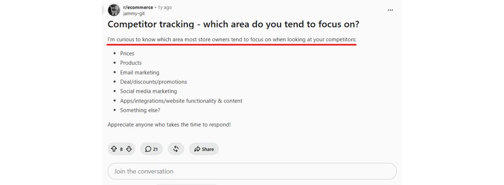 Competitor research and strategic decision-making