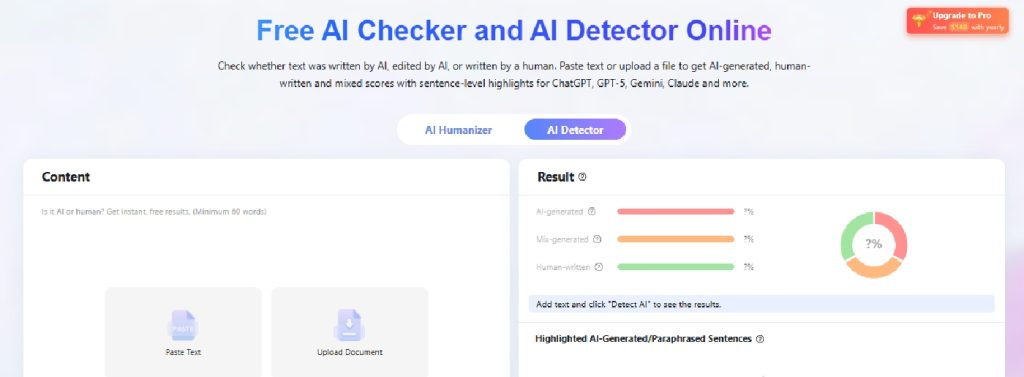 Lynote.ai AI content checker analyzing written content