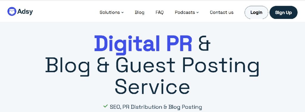 Adsy platform for large-scale guest post sourcing