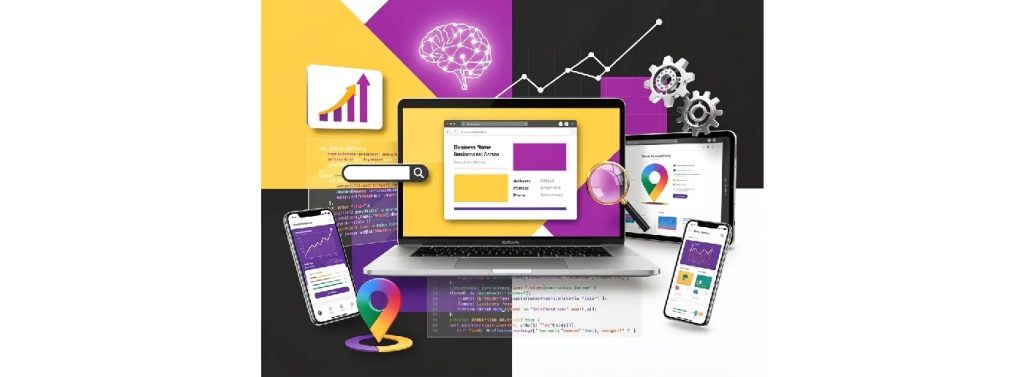 Local website optimization with schema, mobile experience, location, and conversion elements