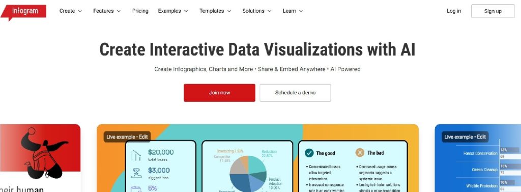 Infogram data visualization tool