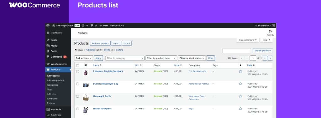 WordPress with WooCommerce: WordPress eCommerce website management